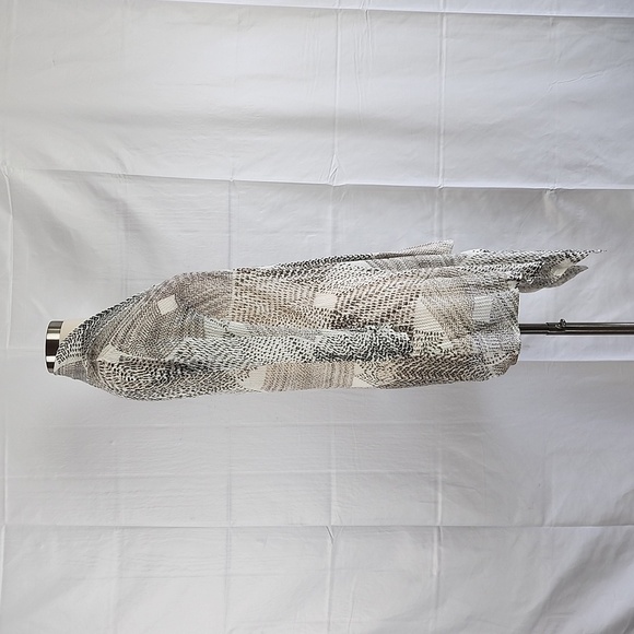 Nic+Zoe Longline Linen Blend Geometric Crochet Knit Waterfull Hem Cardigan S - Picture 6 of 11